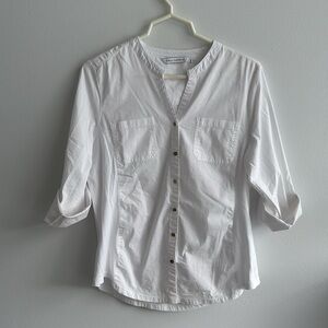 Emily Daniels White Button Down Blouse